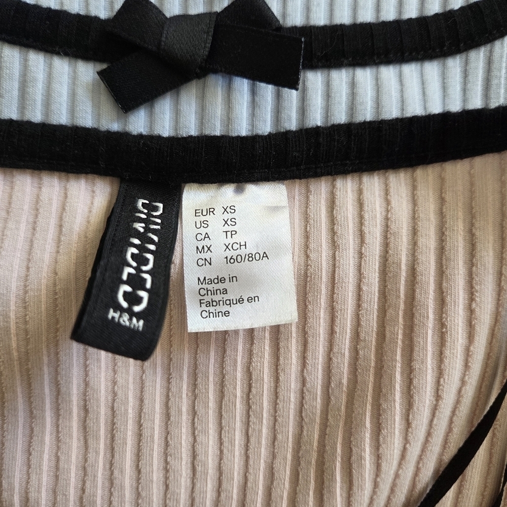Two Ribbed Square Neck Tops - Black Trim - Picture 3 of 10